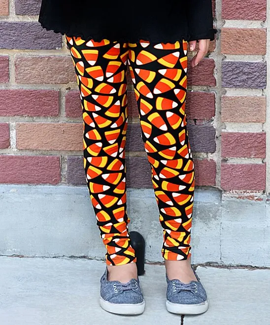 Halloween Candy Corn Print Soft Leggings