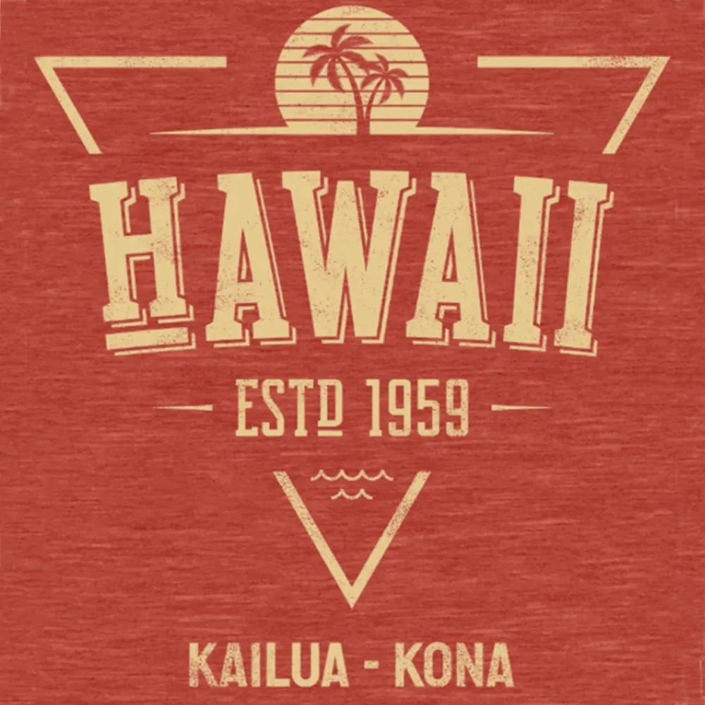 Hawaii 1959 Short Sleeve Tee - Heather Clay