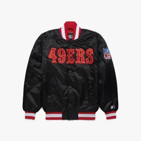 HOMAGE x Starter 49ers Blackout Satin Jacket