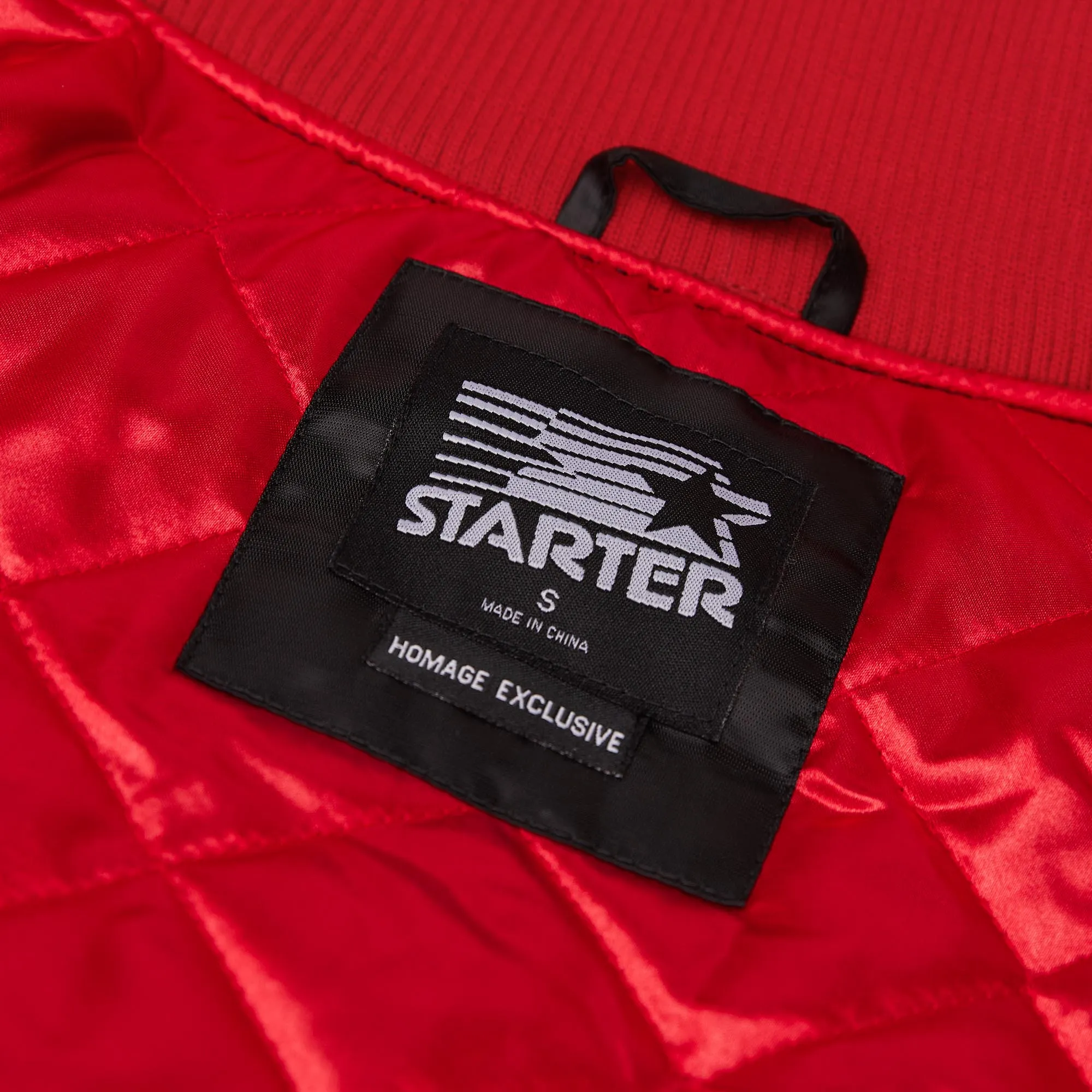 HOMAGE x Starter 49ers Blackout Satin Jacket