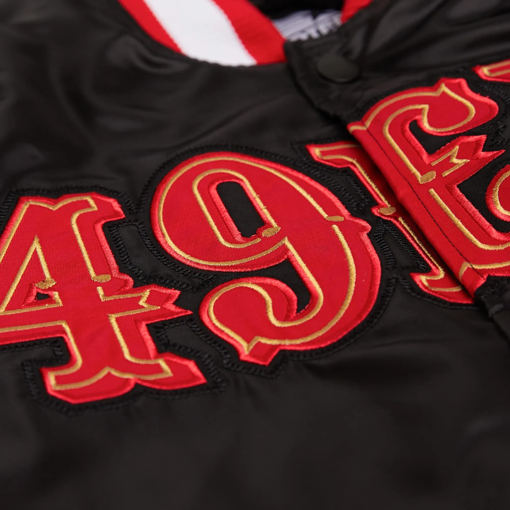 HOMAGE x Starter 49ers Blackout Satin Jacket