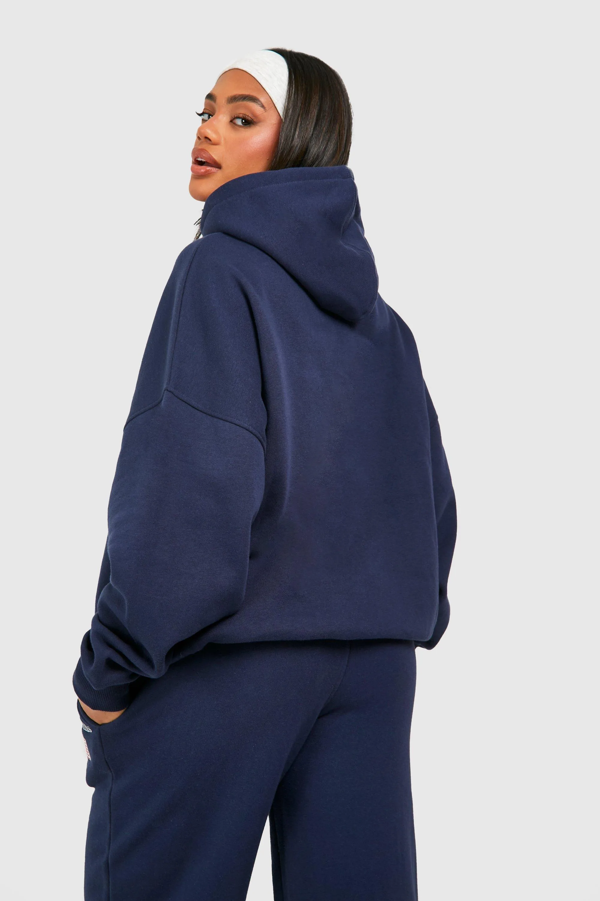 Hoodies & Sweatshirts | Hidden Hills Embroidered Slogan Boxy Oversized Hoodie | boohoo