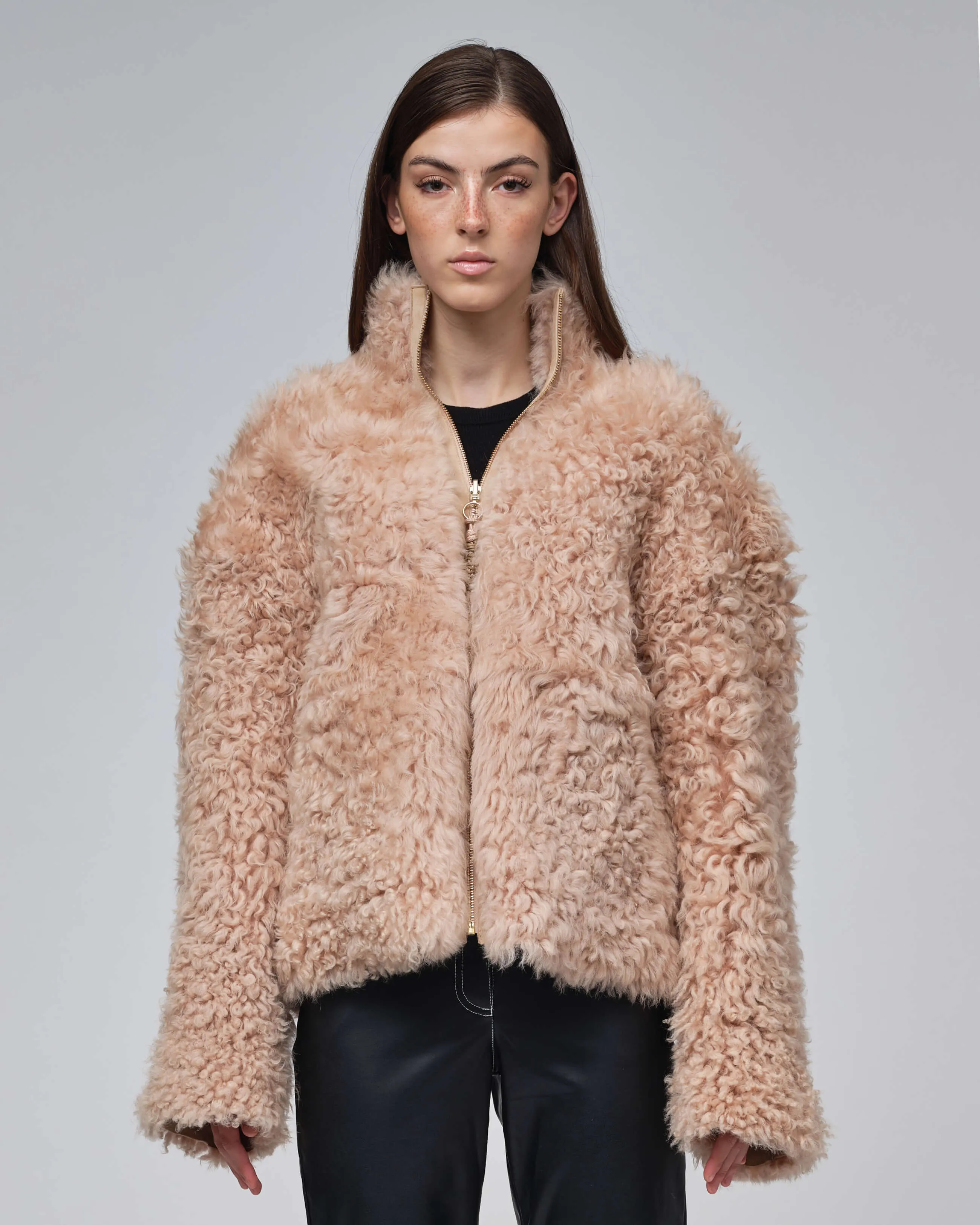  INUIKII Shearling Jacket Beige 