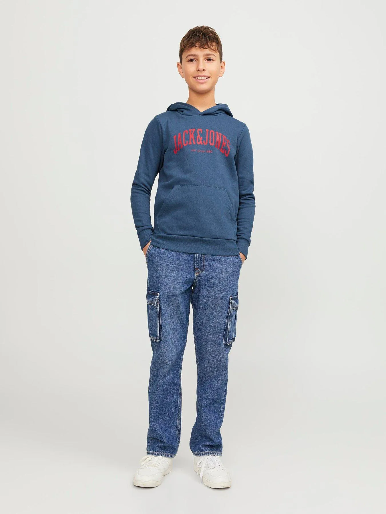 Jack & Jones Junior Boys Josh Sweat Hoody - Ensign Blue