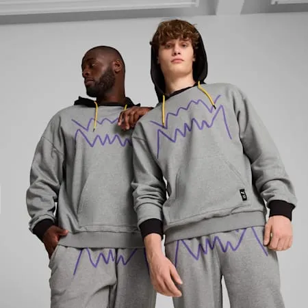 Jaws Core Men's Basketball Hoodie 2.0 | Medium Gray Heather-PUMA Black | PUMA Basketball Apparel | PUMA 