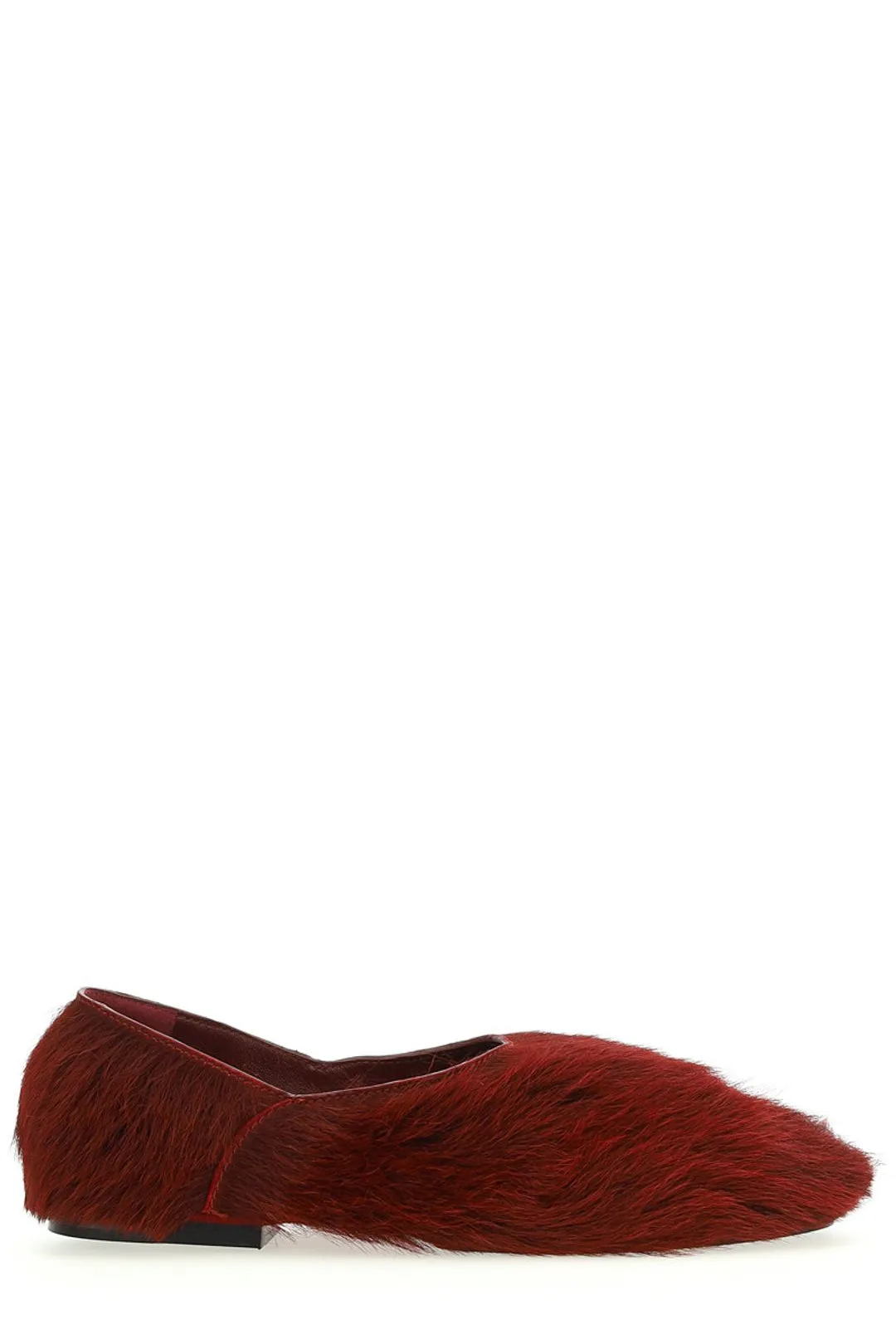 Jil Sander Textured Pointed Toe Ballerinas