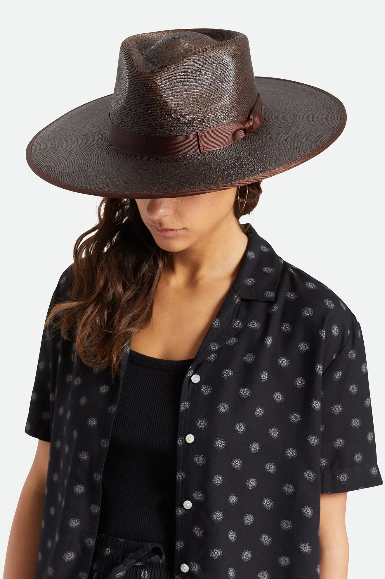 Jo Straw Rancher Hat - Deep Brown