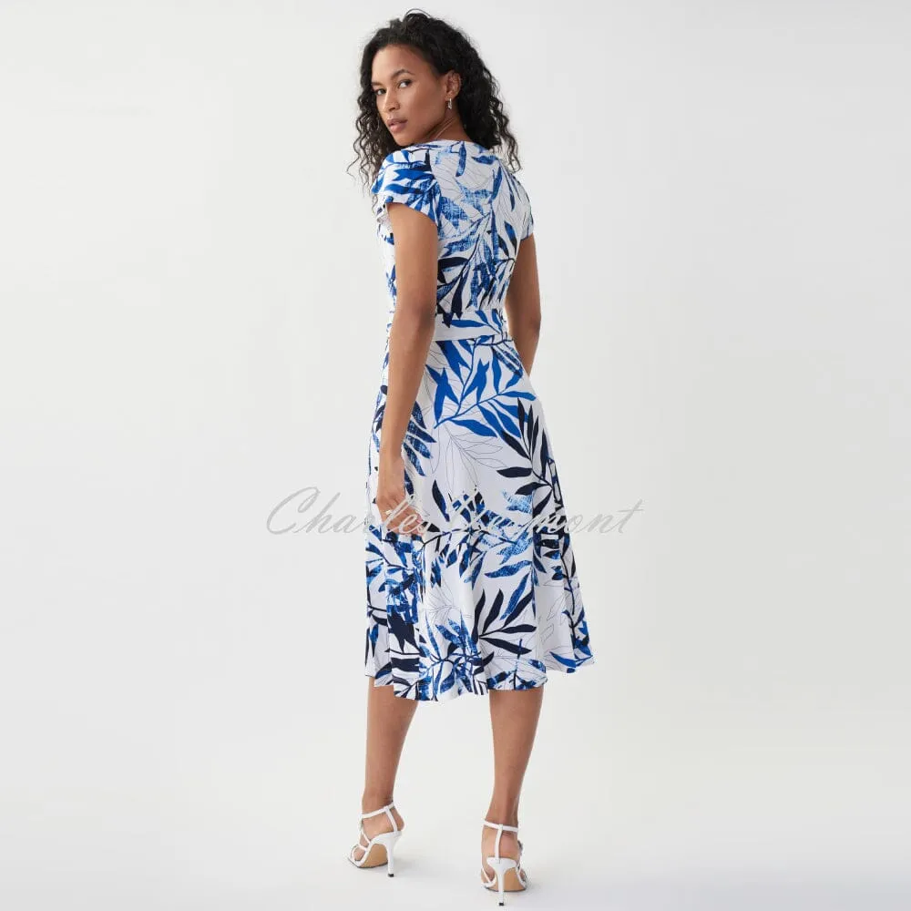 Joseph Ribkoff Leaf Print Dress – Style 222202 (Col. 2539)