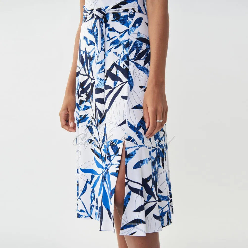 Joseph Ribkoff Leaf Print Dress – Style 222202 (Col. 2539)