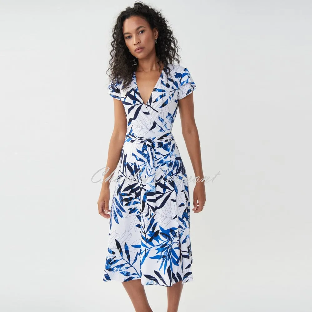 Joseph Ribkoff Leaf Print Dress – Style 222202 (Col. 2539)