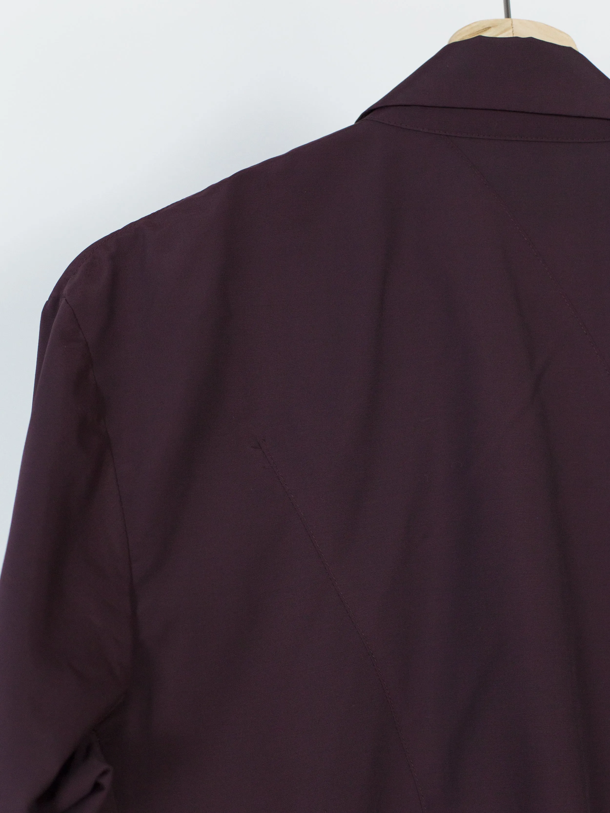 Kiko Kostadinov SS18 00042018 Maroon 'Cubist' Overshirt