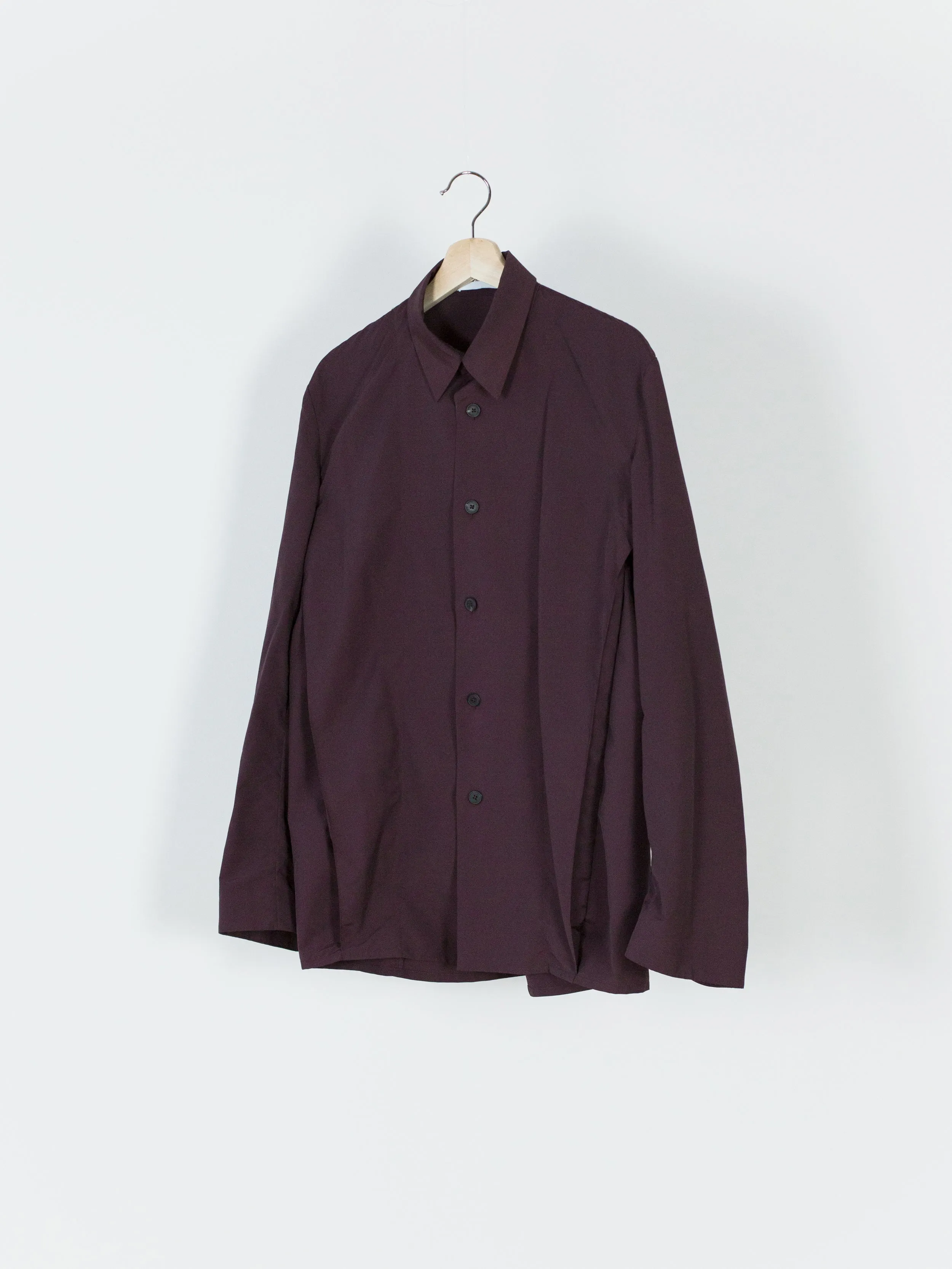 Kiko Kostadinov SS18 00042018 Maroon 'Cubist' Overshirt