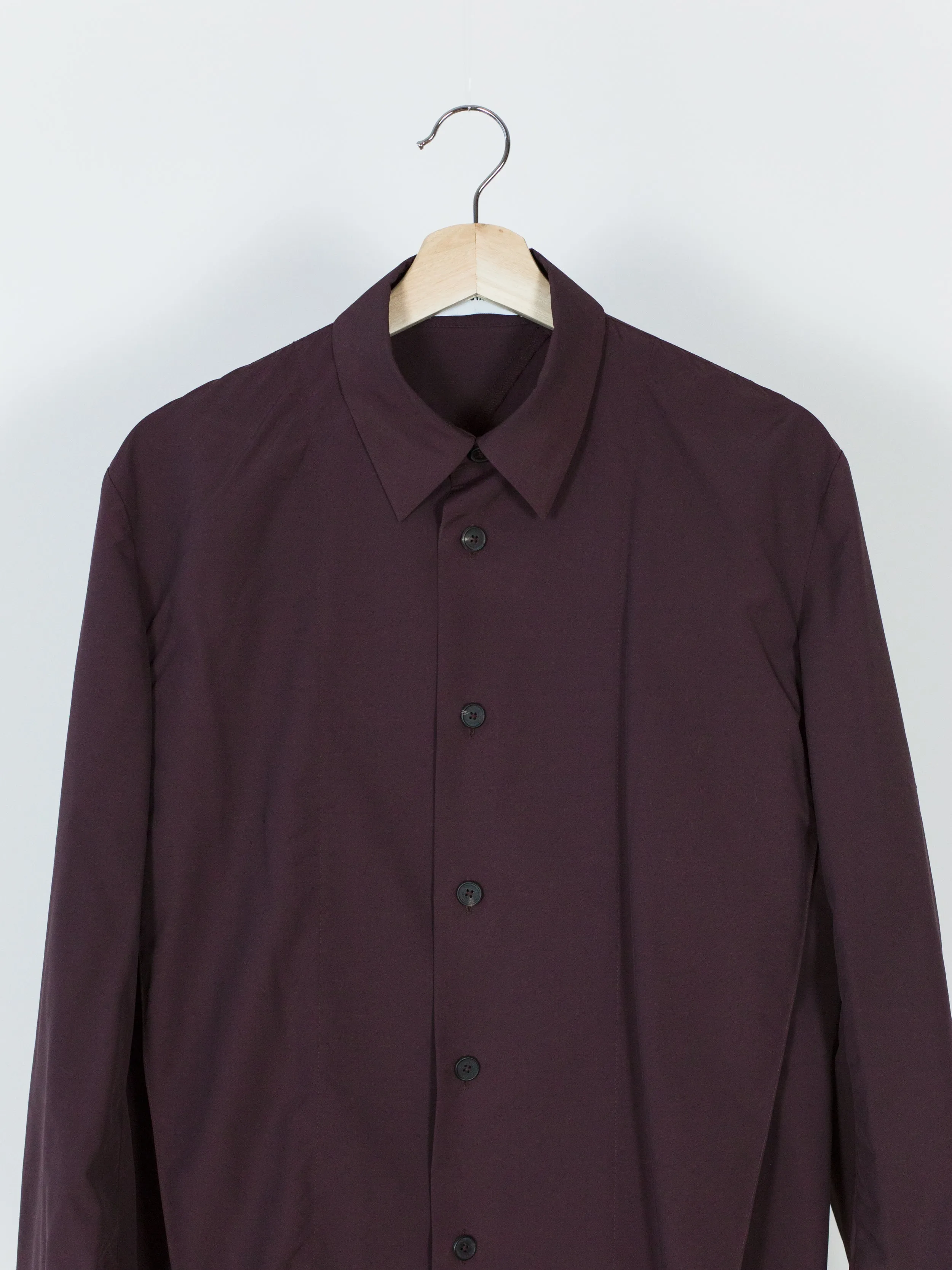 Kiko Kostadinov SS18 00042018 Maroon 'Cubist' Overshirt