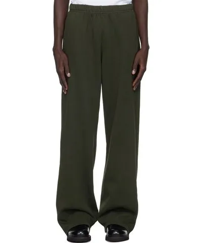 LES TIEN Green Heavyweight Puddle Sweatpants