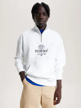 Logo Relaxed Fit Half-Zip Sweatshirt | Sweatshirts & Hoodies | Tommy Jeans