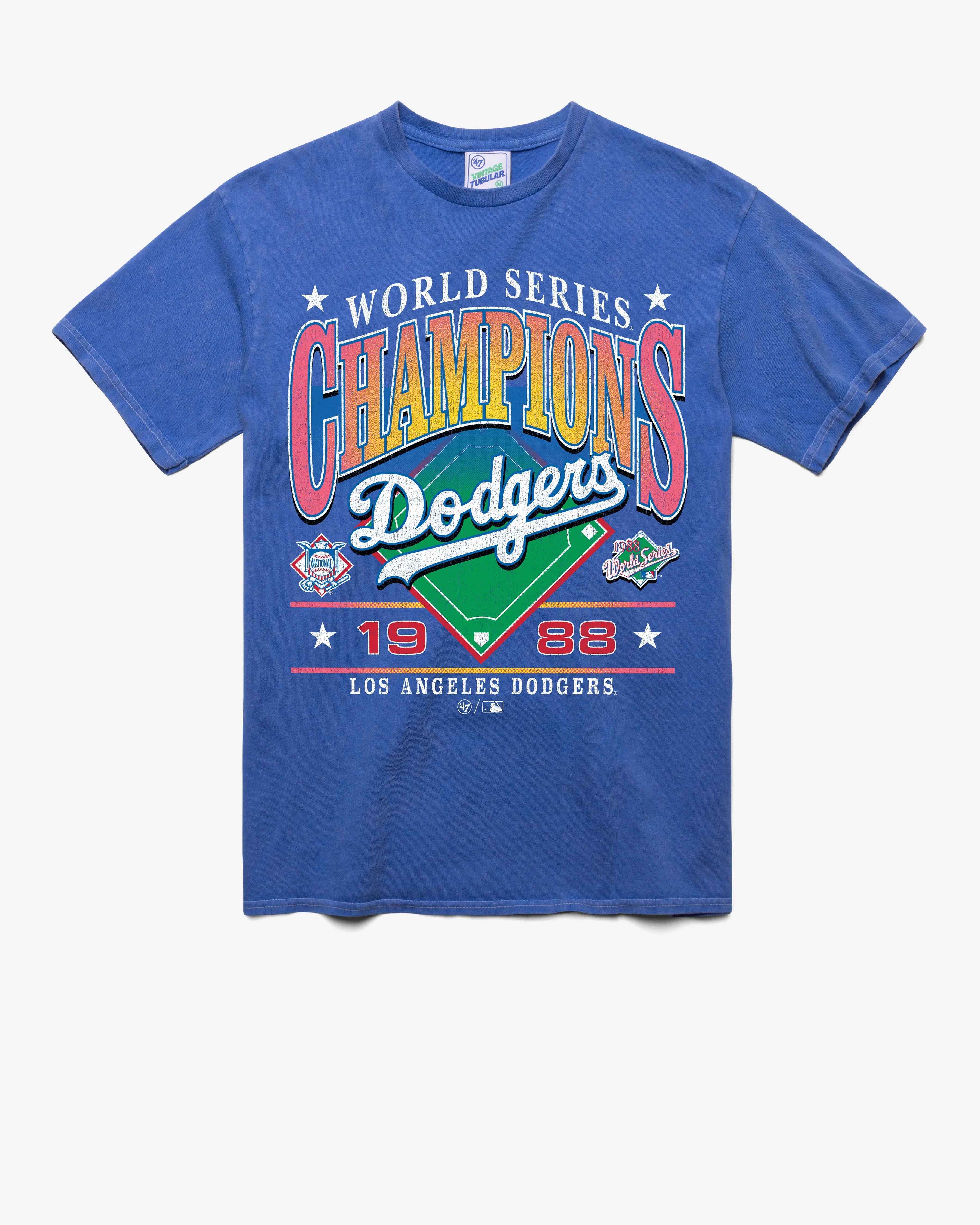 LOS ANGELES DODGERS COOPERSTOWN WORLD SERIES LOCKER '47 VINTAGE TUBULAR TEE