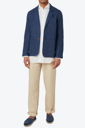 Love Brand & Co - Men's Nassau Linen Jacket - Navy Blue