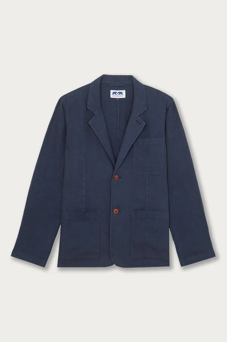 Love Brand & Co - Men's Nassau Linen Jacket - Navy Blue