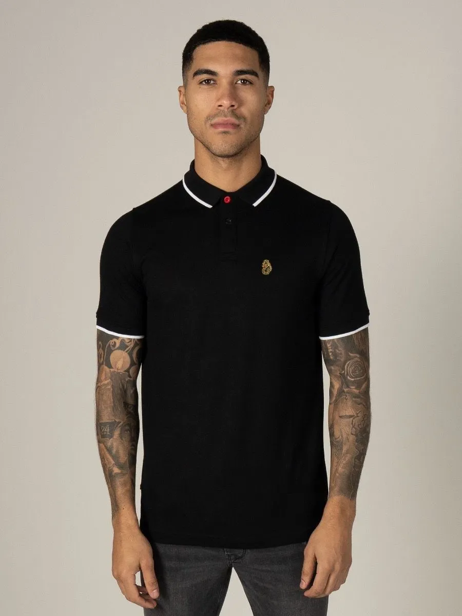 Luke 1977 Meadtastic Sport Pique Polo Shirt Jet Black