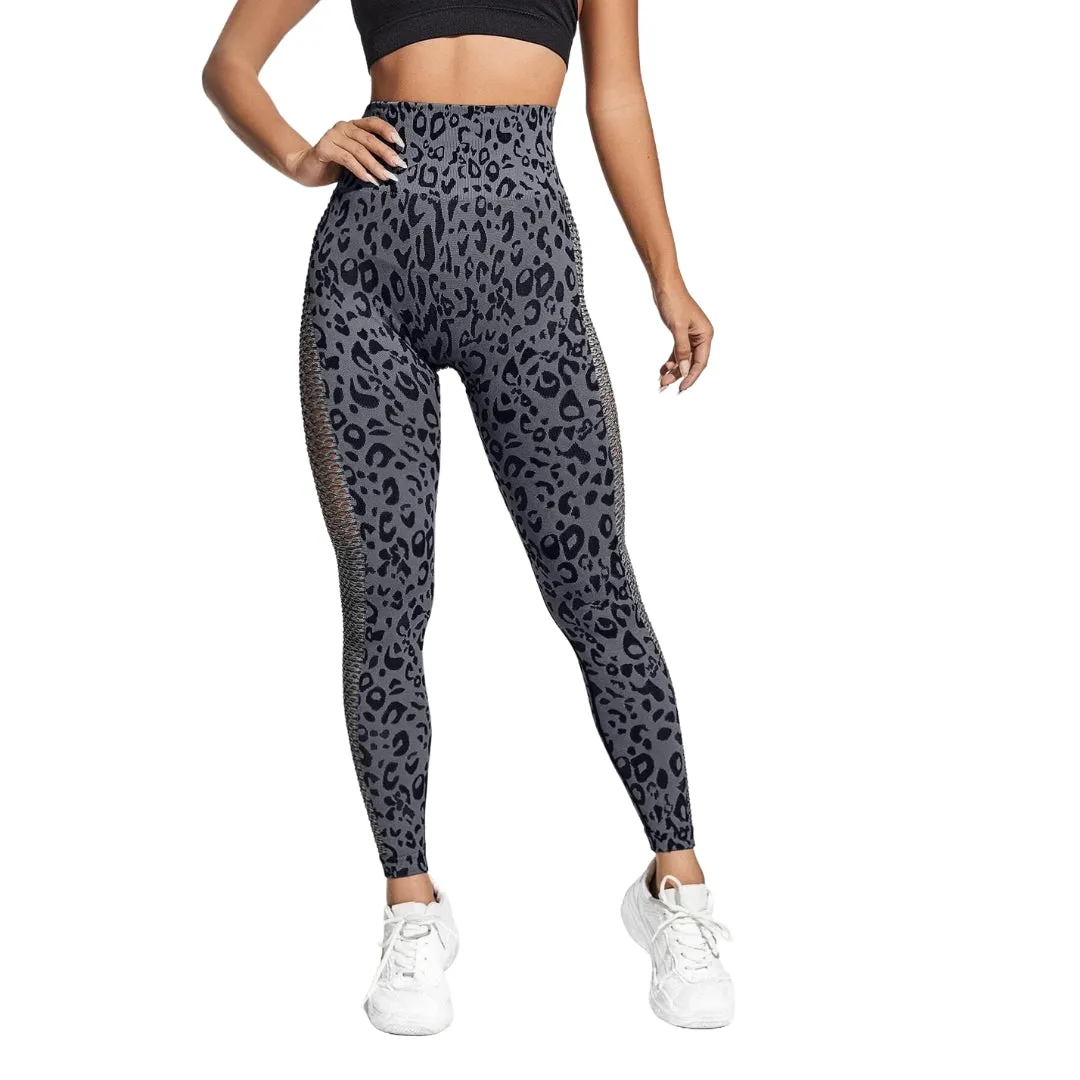 Madison Leopard Hollow Out Leggings