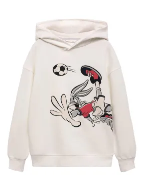 Mango Boys Looney Tunes Hoody - Light Cream