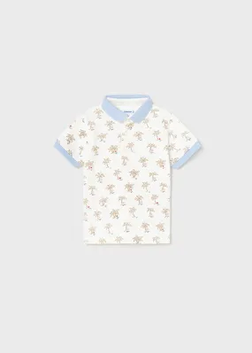 Mayoral Polo s/s large print for baby boy - Palms