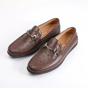 Men's Business Casual Style Genuine Leather Slip-on Flat Moccasins