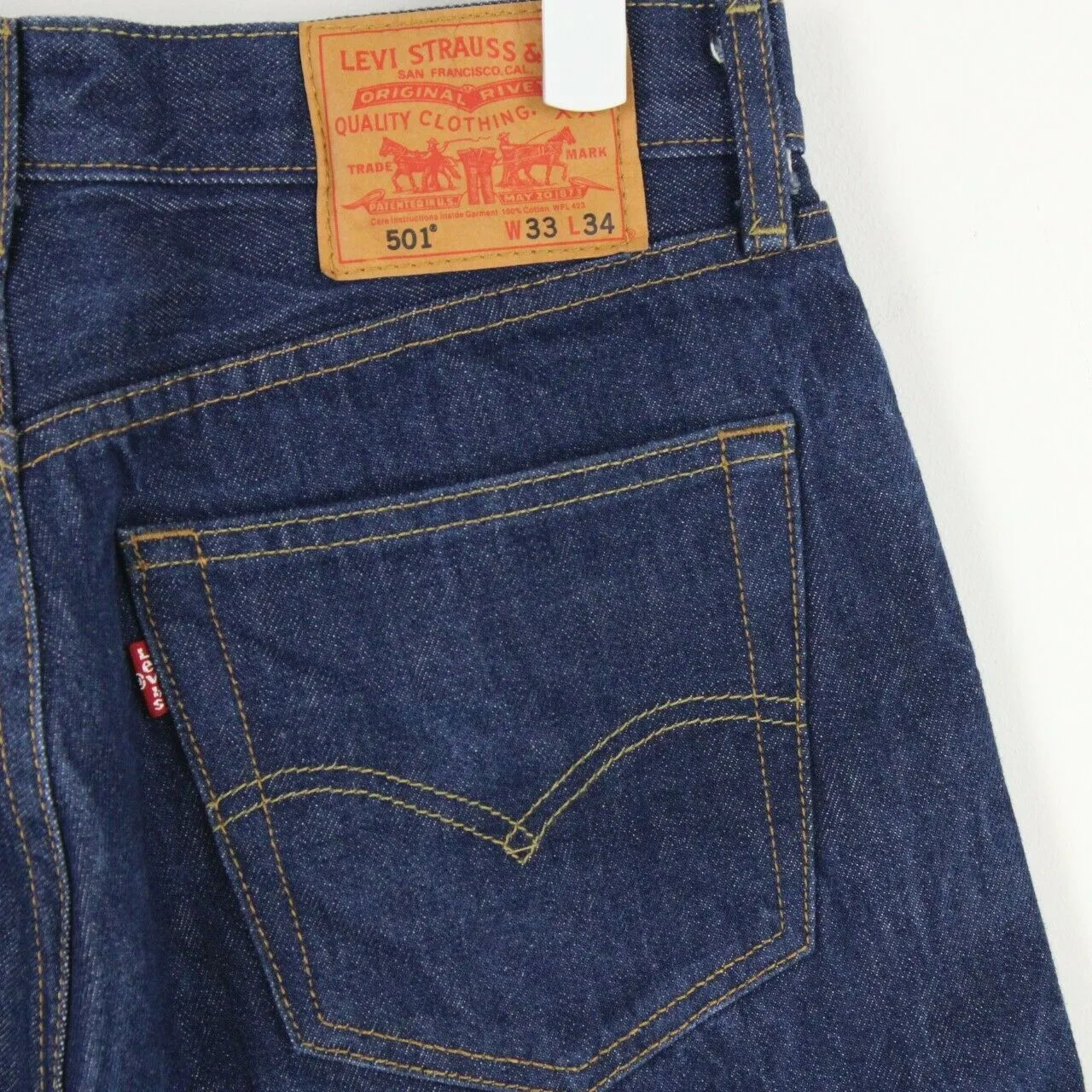 Mens LEVIS 501 Jeans Dark Blue | W31 L32