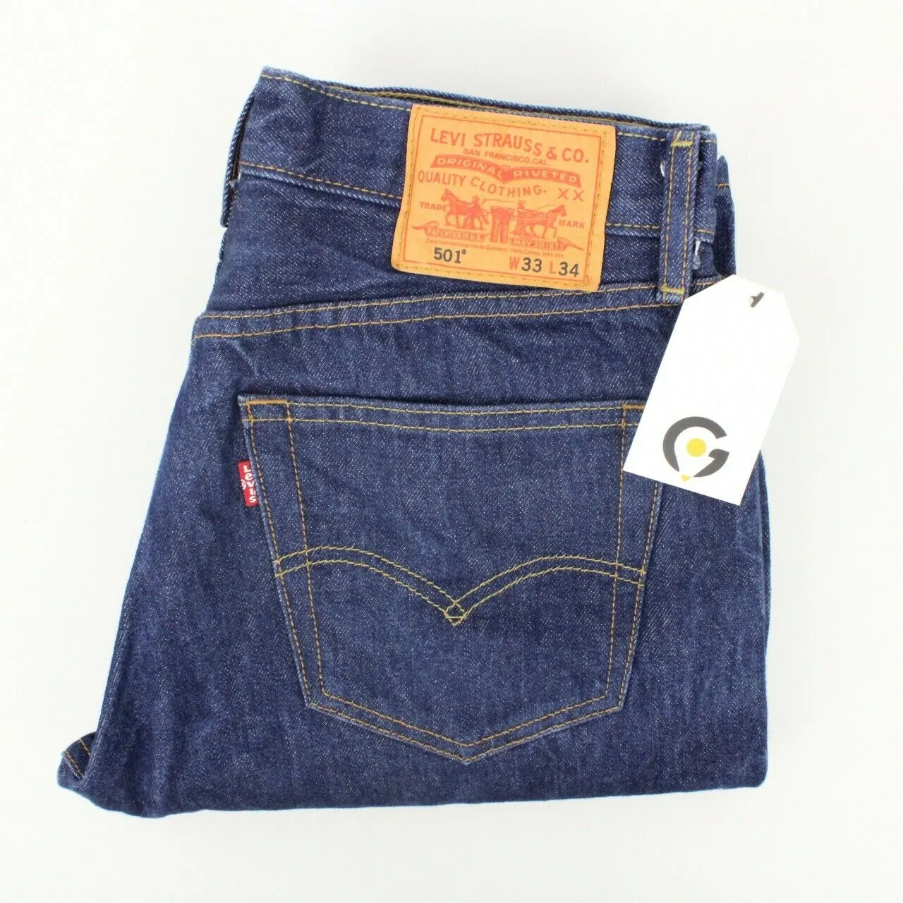 Mens LEVIS 501 Jeans Dark Blue | W31 L32