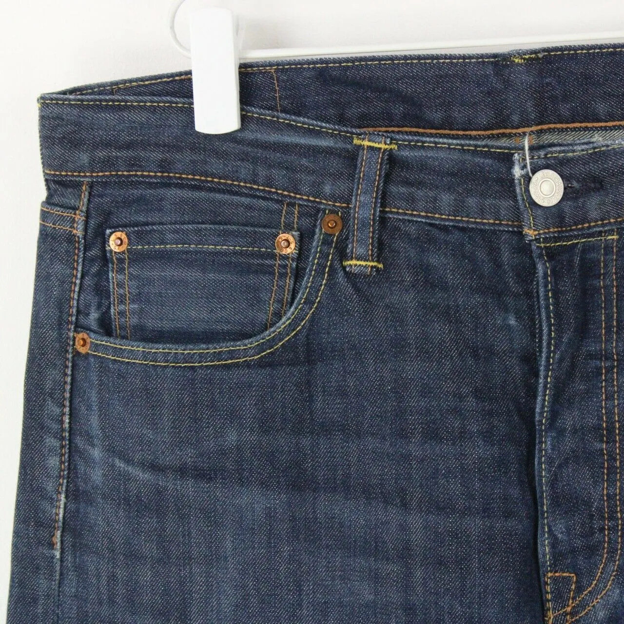 Mens LEVIS 501 Jeans Dark Blue | W36 L34