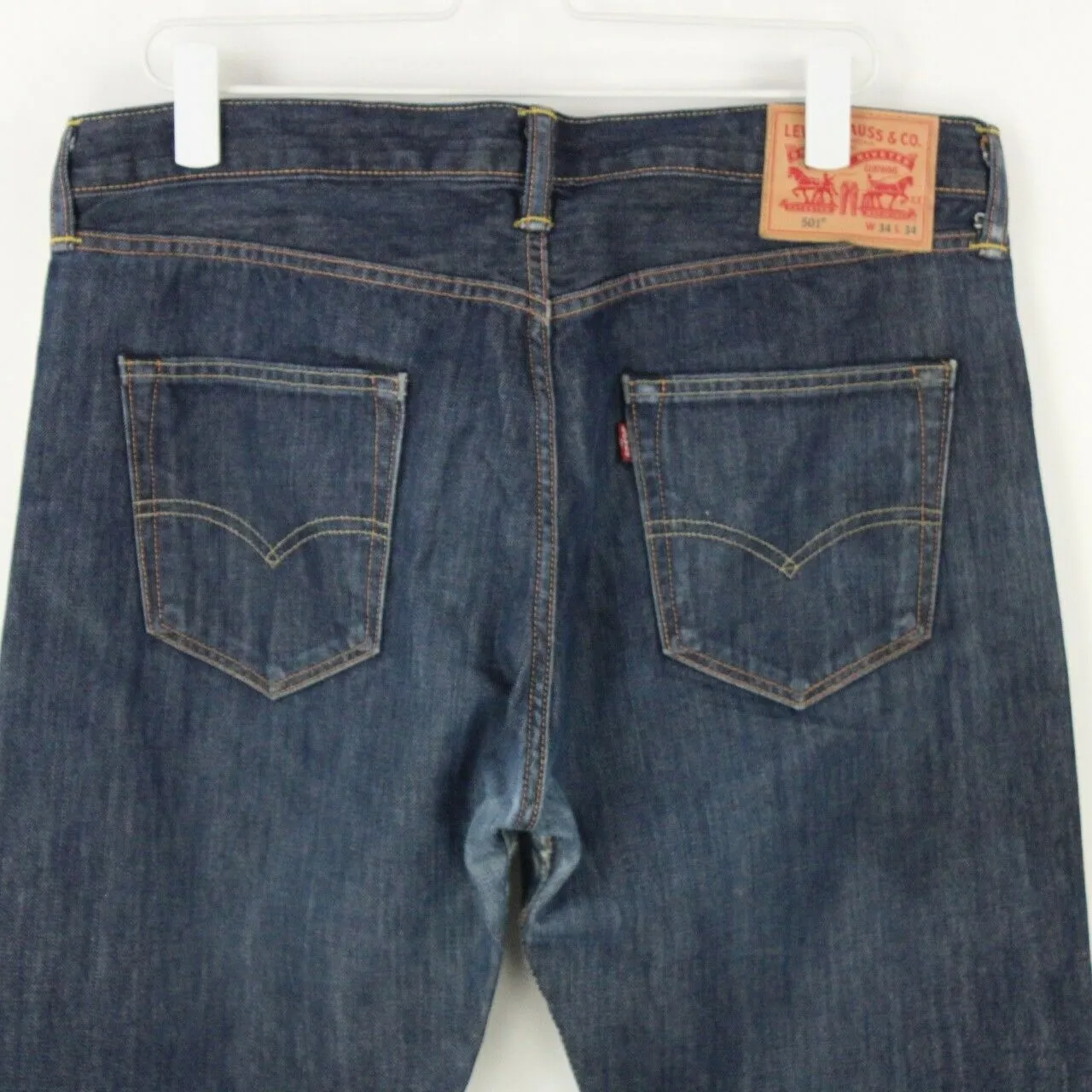 Mens LEVIS 501 Jeans Dark Blue | W36 L34