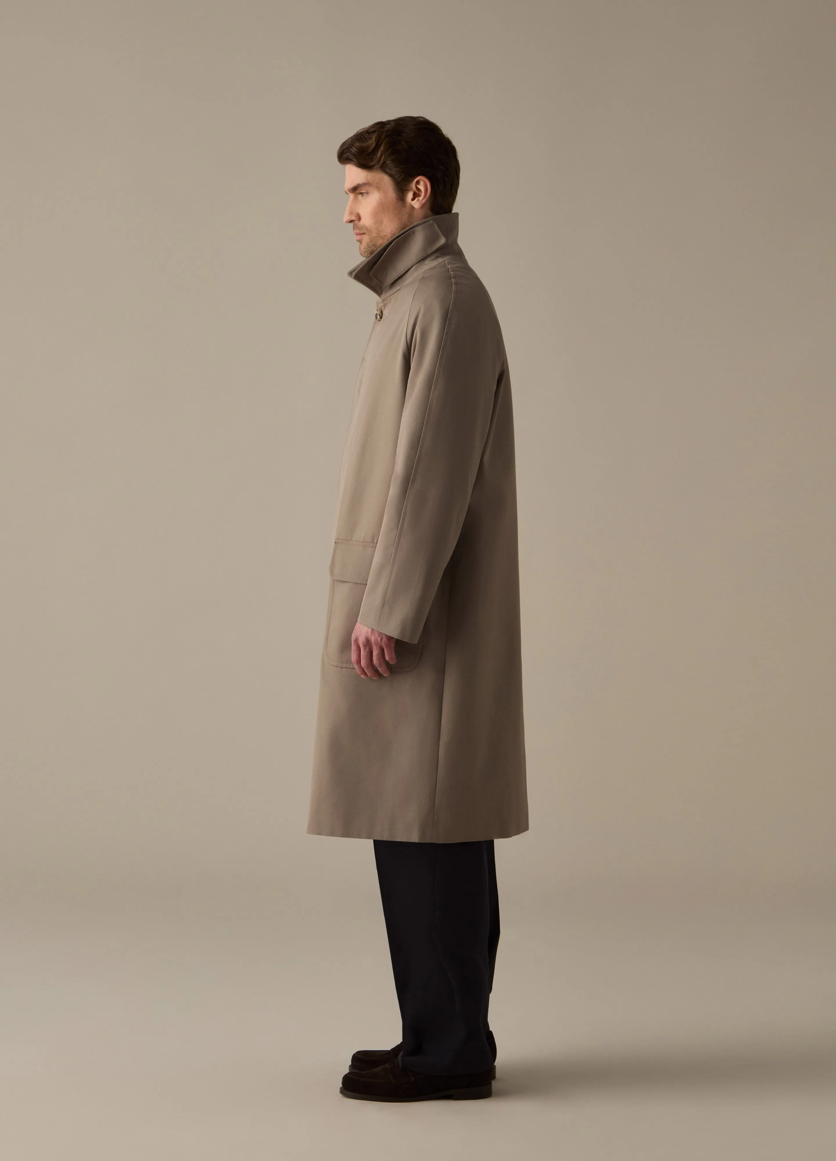 Nelson Raglan Coat - Taupe