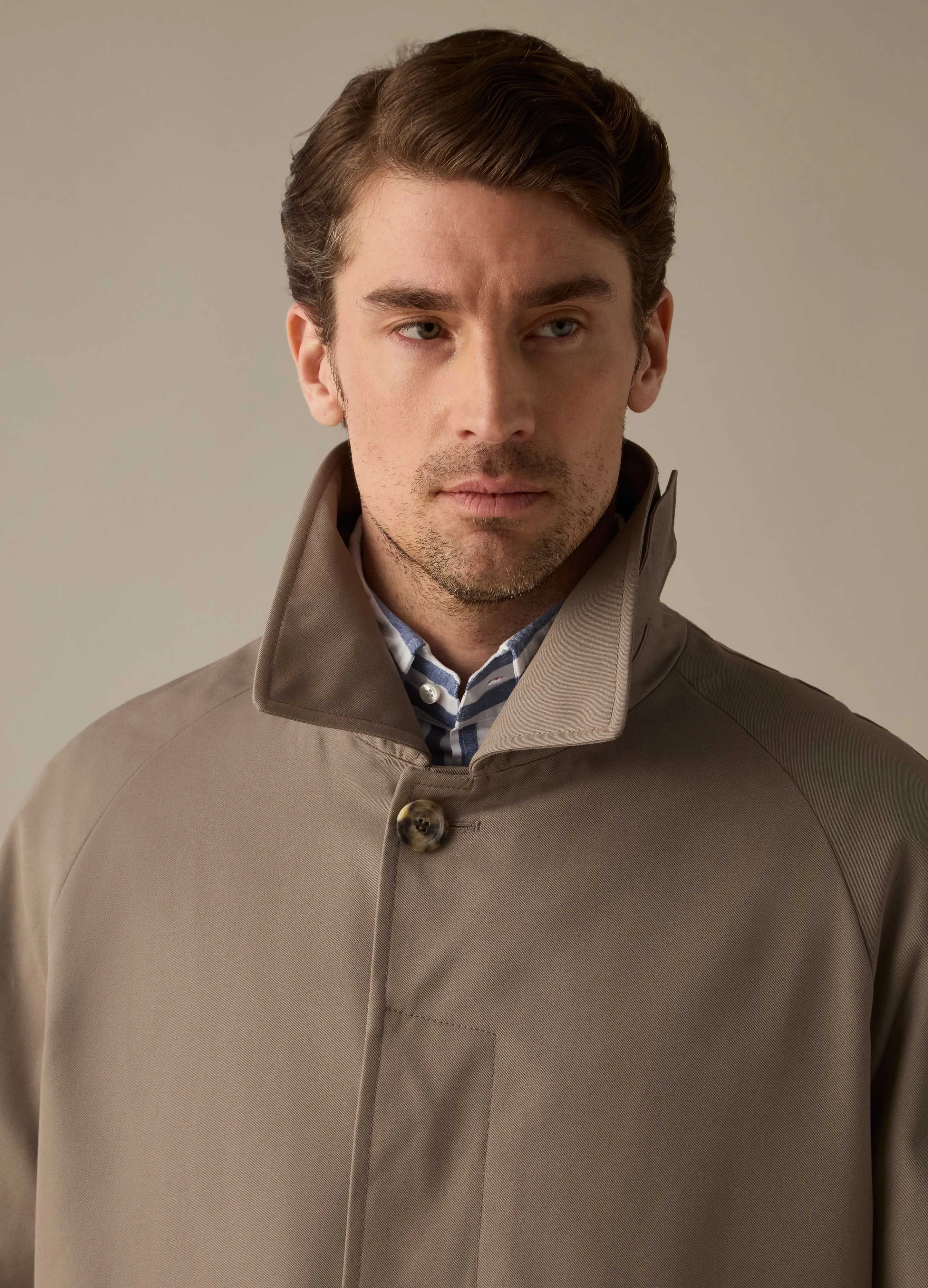 Nelson Raglan Coat - Taupe