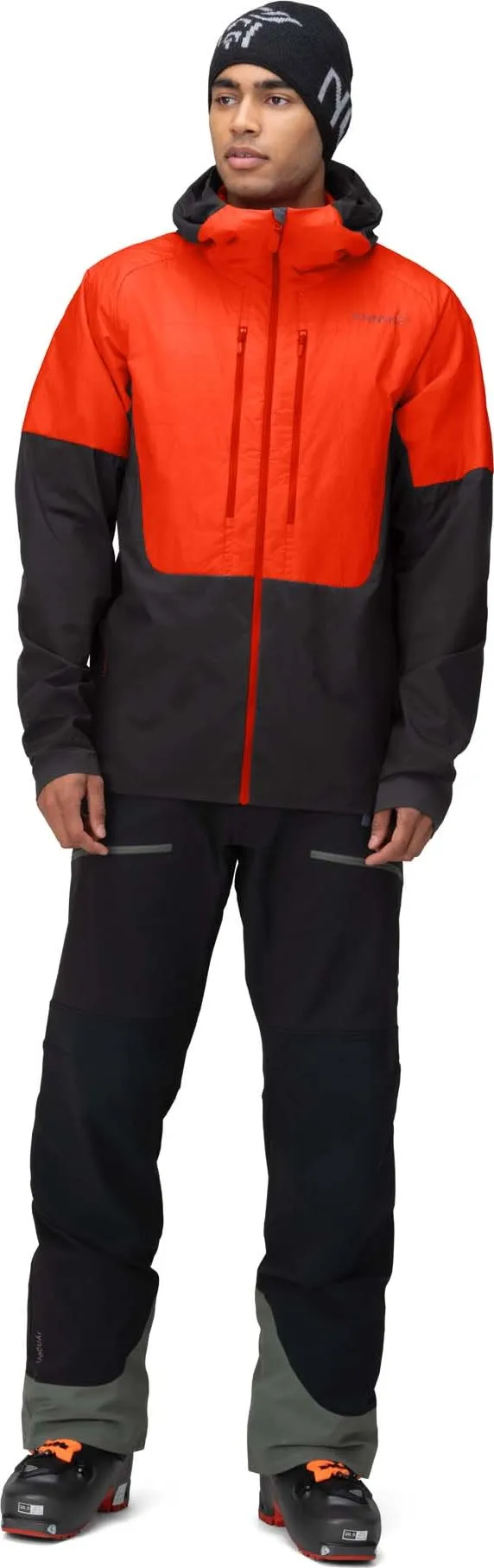 Norrøna Men's Lyngen Aero80 Insulated Zip Hood Arednalin/Caviar | Buy Norrøna Men's Lyngen Aero80 Insulated Zip Hood A