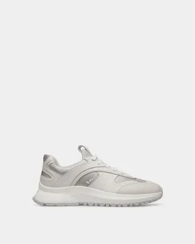 Outline Sneaker In White Leather And Nylon 