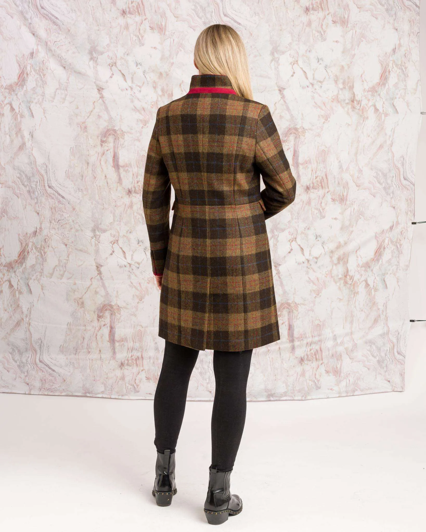 Pamela Tweed Coat - Auburn Check