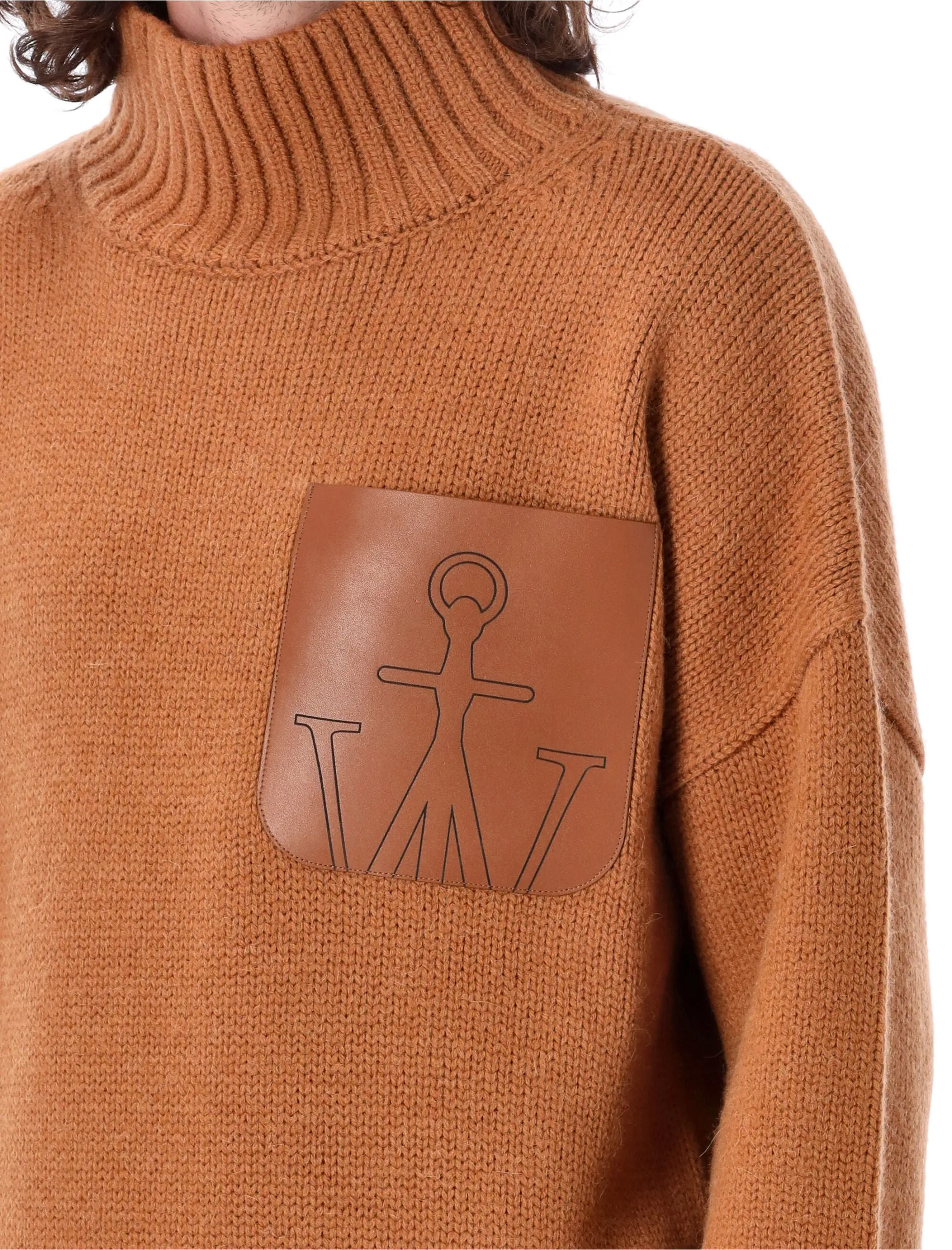 Patch Pocket Turtleneck Sweater