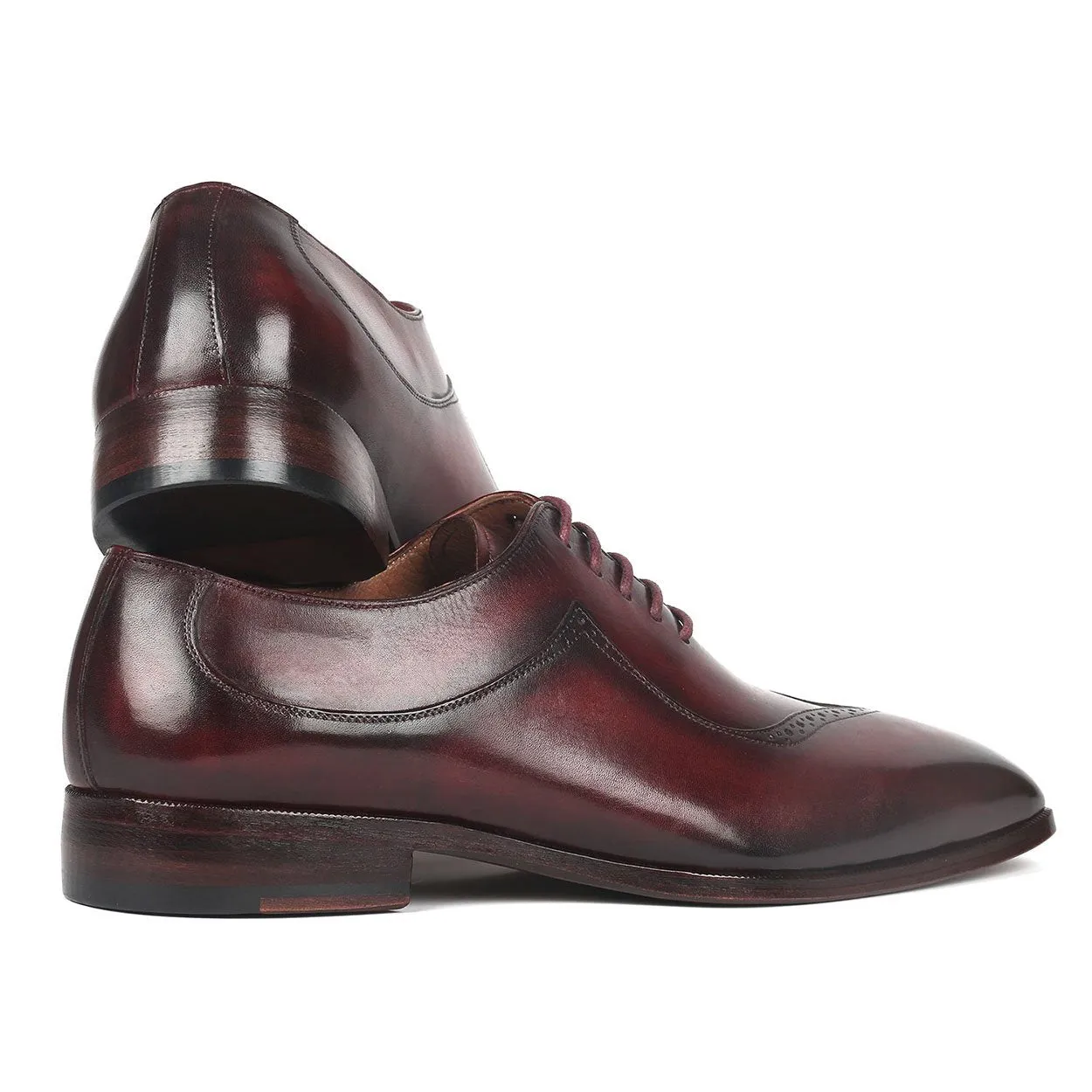 Paul Parkman 35BRD25 Men's Shoes Dark Bordeaux Calf-Skin Leather Oxfords (PM6276)