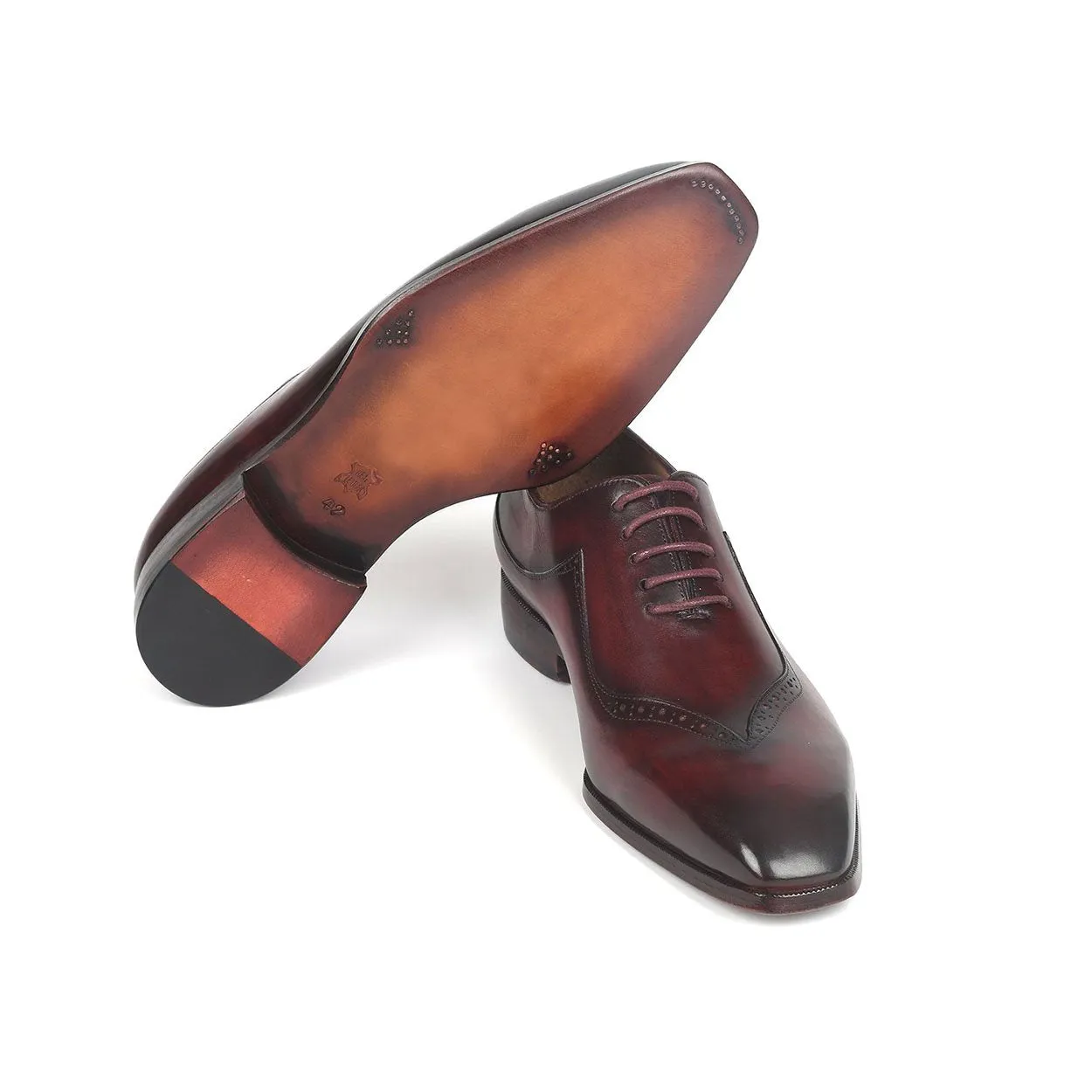 Paul Parkman 35BRD25 Men's Shoes Dark Bordeaux Calf-Skin Leather Oxfords (PM6276)