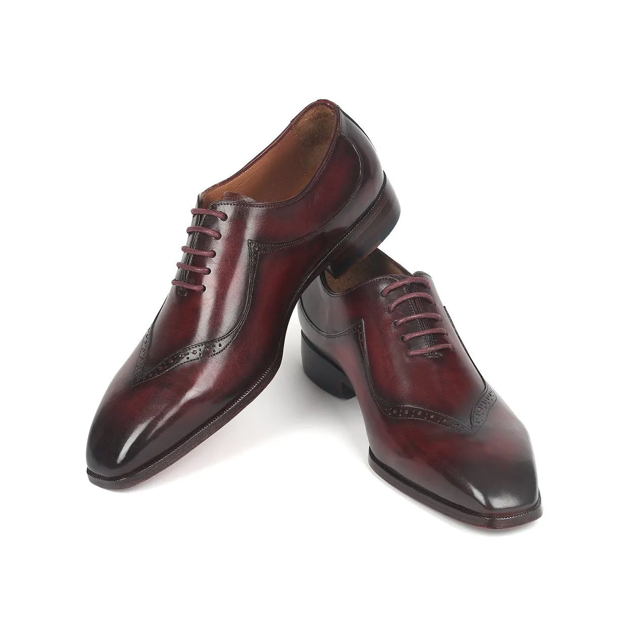 Paul Parkman 35BRD25 Men's Shoes Dark Bordeaux Calf-Skin Leather Oxfords (PM6276)