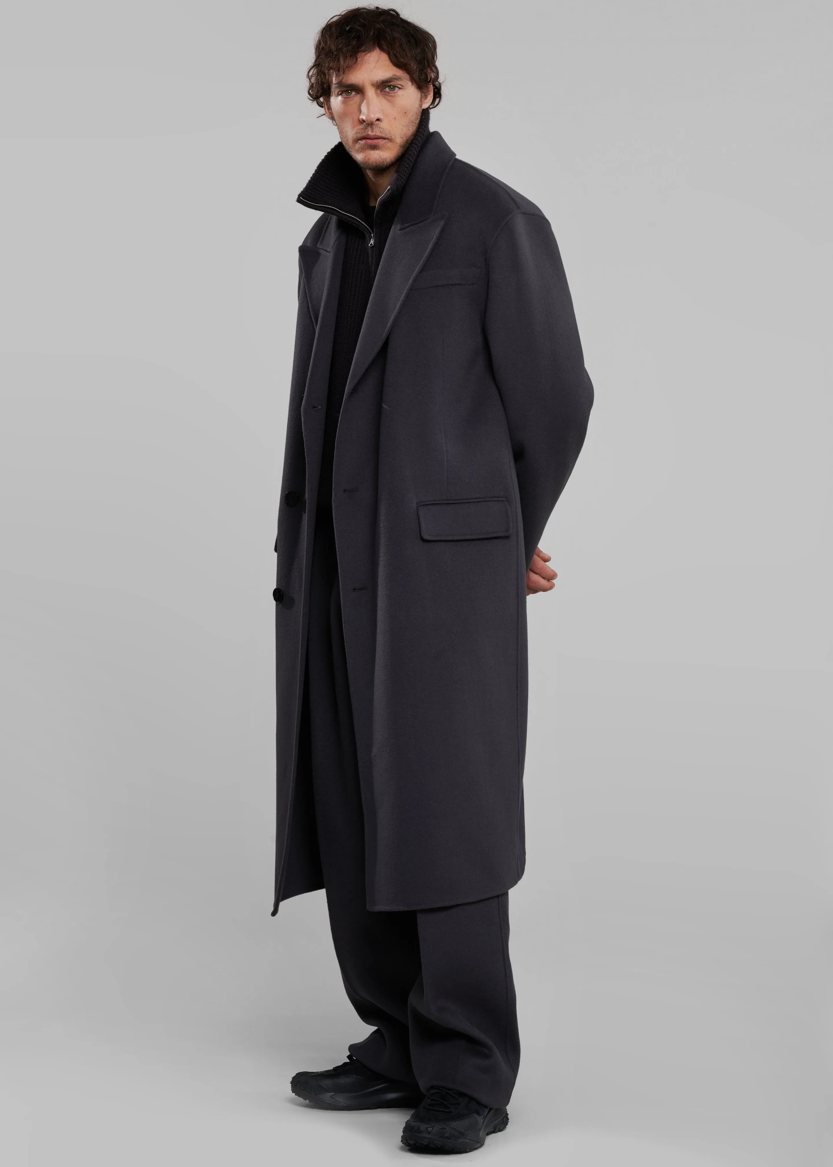 Paxton Wool Coat - Dark Grey