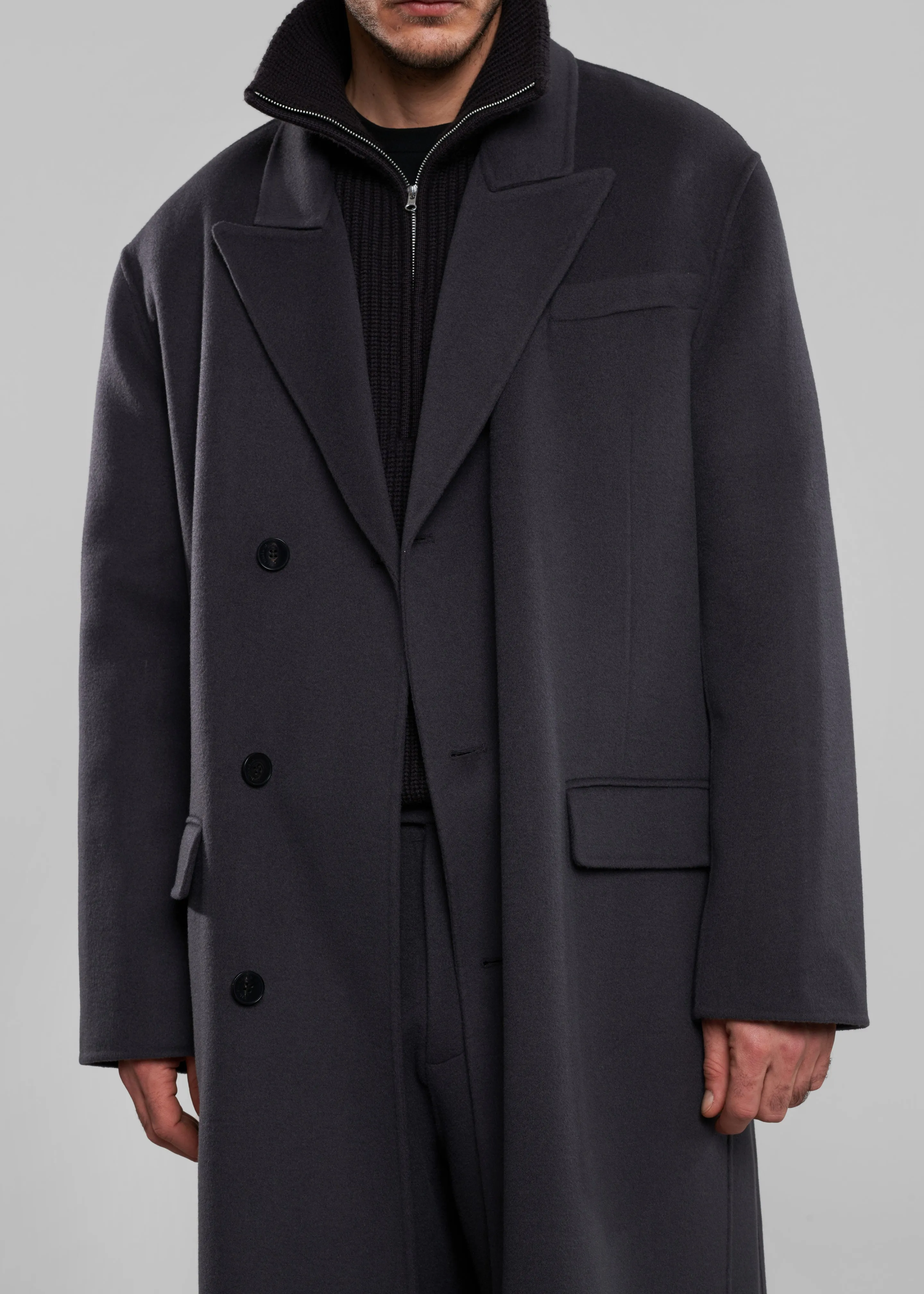 Paxton Wool Coat - Dark Grey