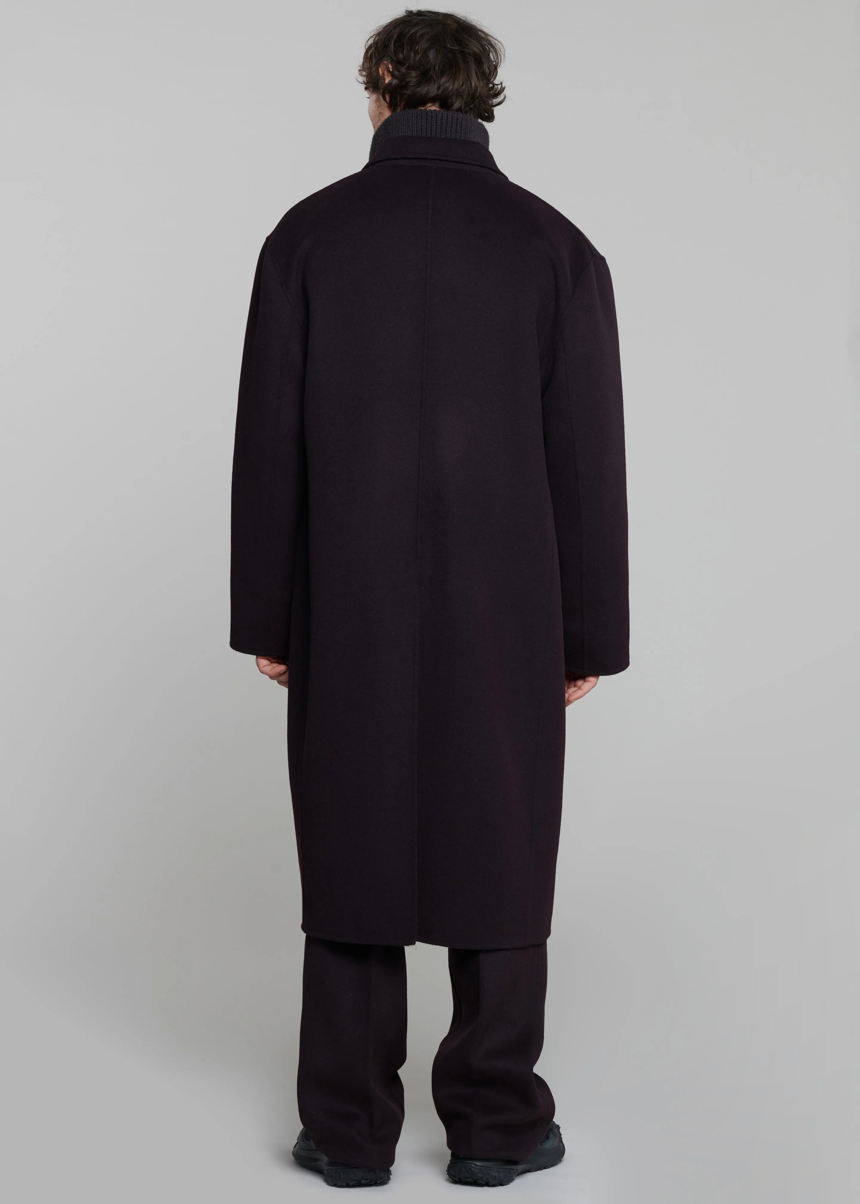 Paxton Wool Coat - Dark Plum