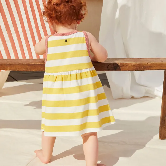 Petit Bateau Baby Tank Dress Yellow Stripes