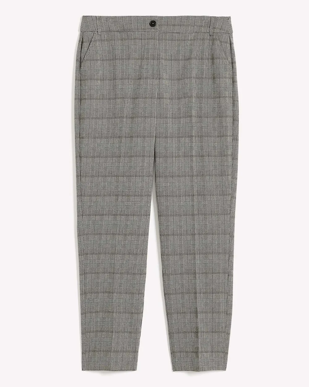 Plaid Curvy-Fit Straight-Leg Pant