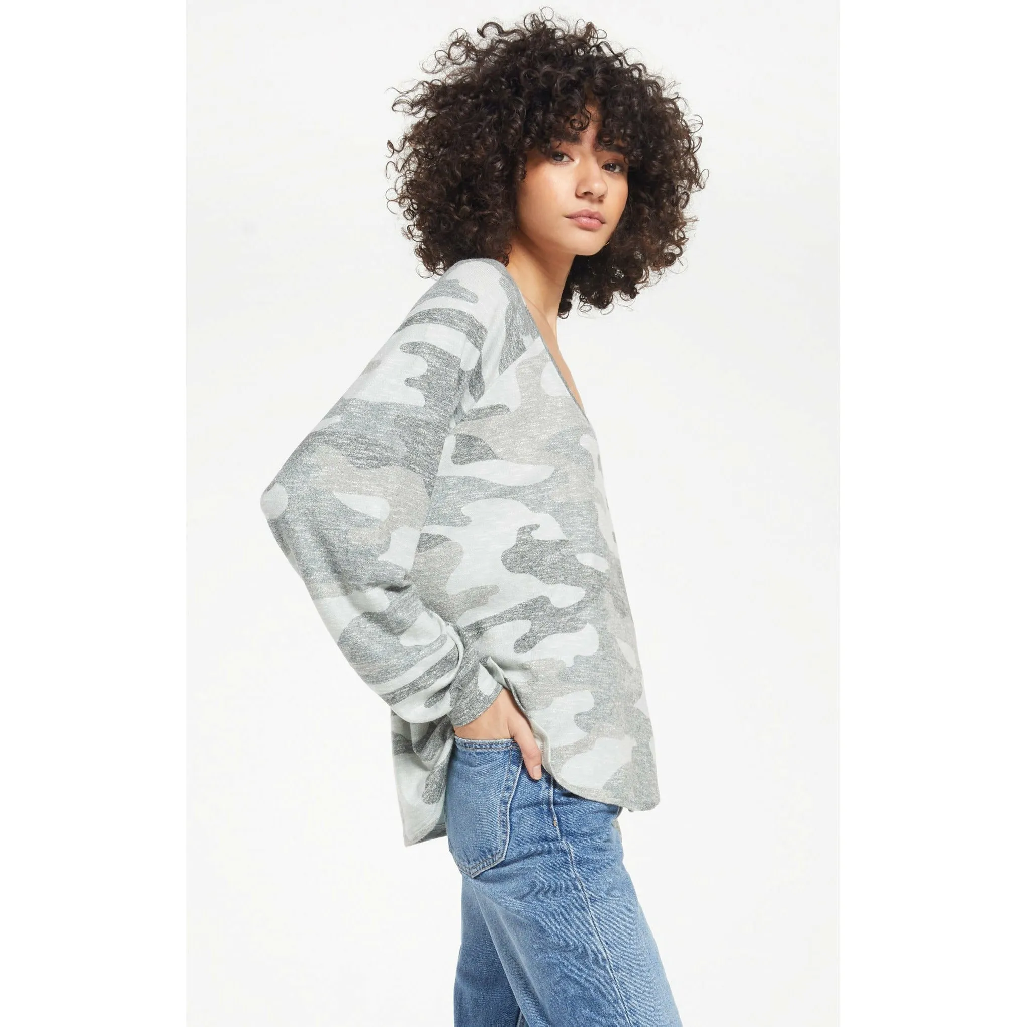 Plira Camo Sweater Slub