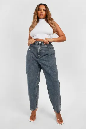 Plus High Waisted Mom Jeans