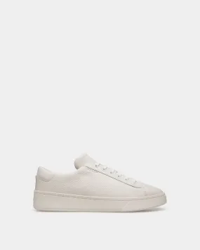 Raise Sneaker In White Grained Leather 