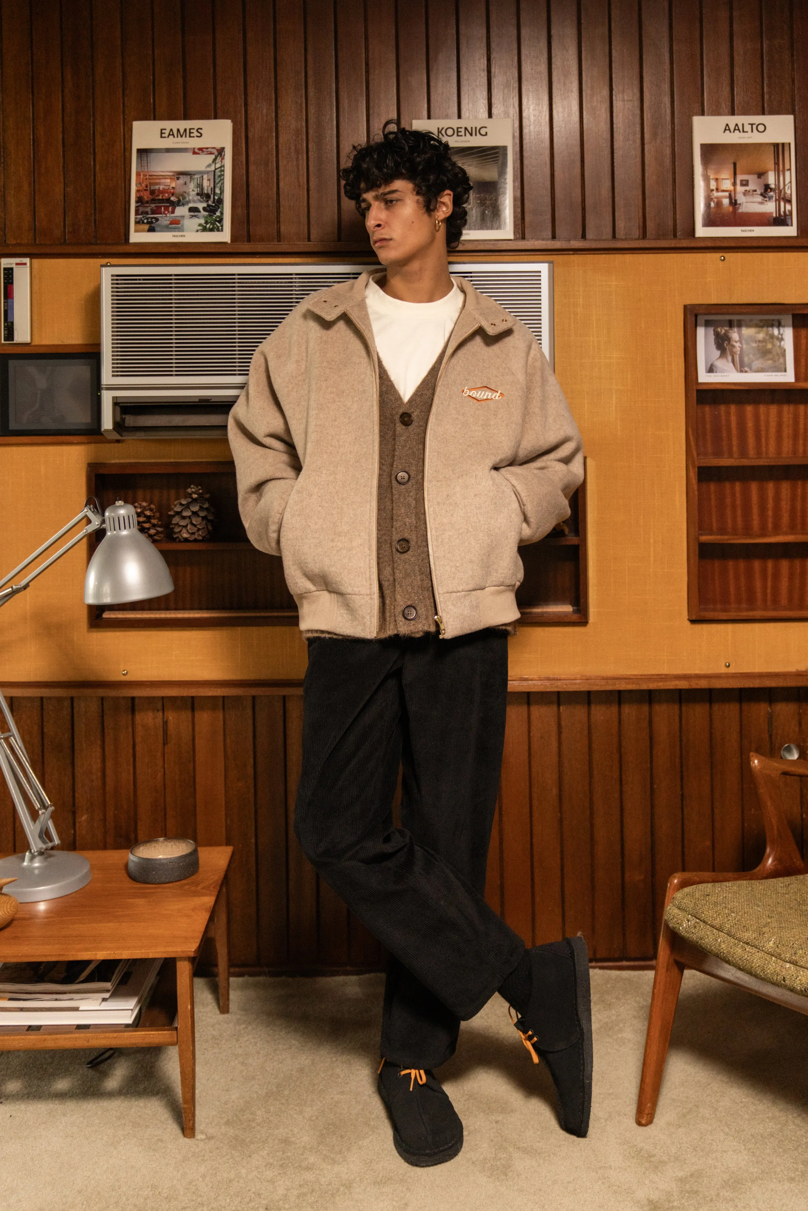 RAY WOOL FLIGHT BOMBER COAT