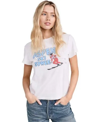 RE/DONE Classic Tee Ski Spree Vintage White XXL